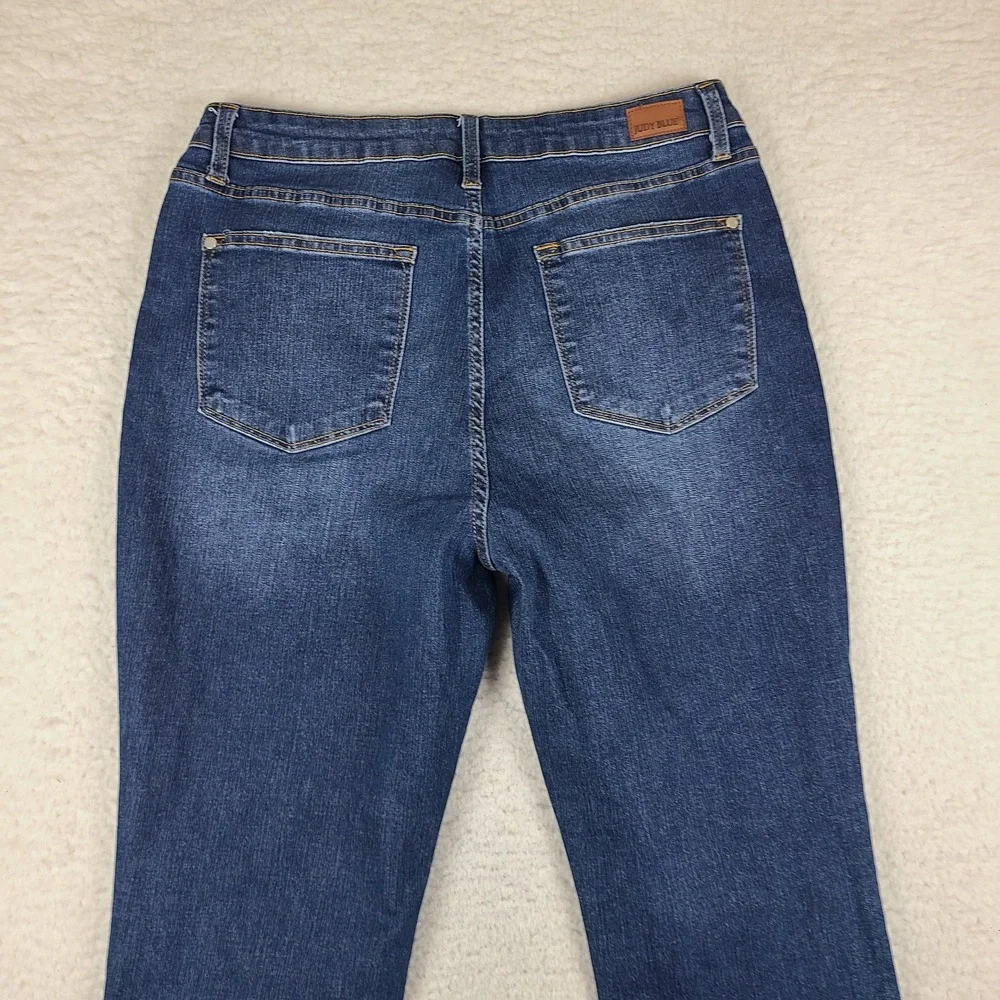 Judy Blue Jeans Womens 15/32 Blue Boyfriend Dark Wash Denim JB88608